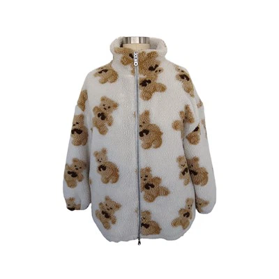 Штучна куртка шерпа з принтом Тедді